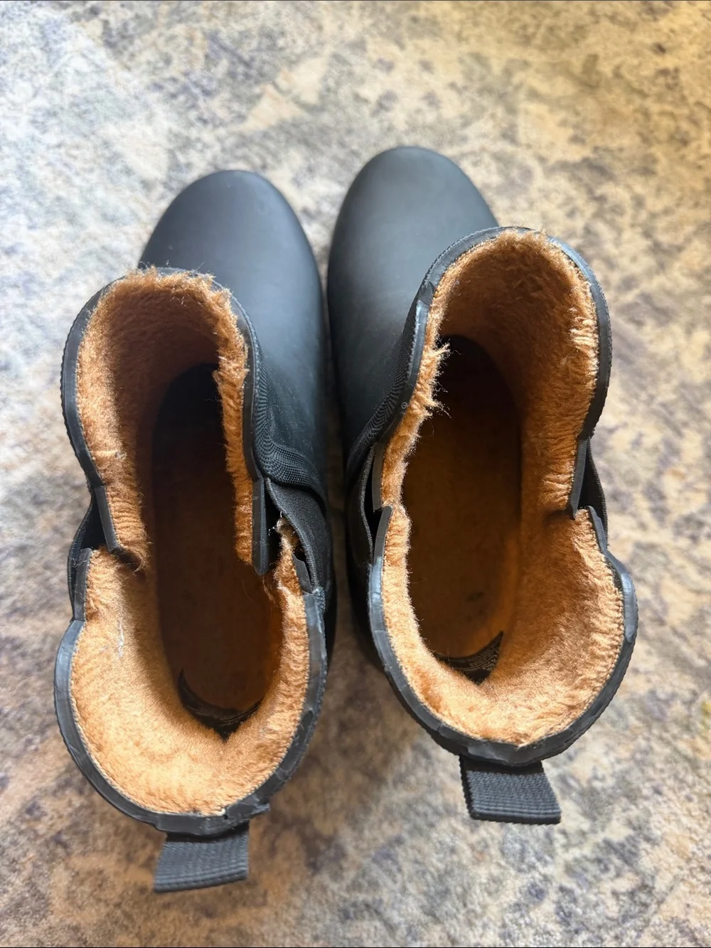 Chooka Women’s Black Faux-Fur Lined Ankle Boots- Rain and Snow Boots